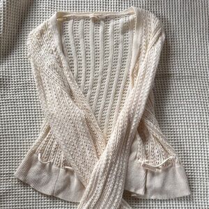 Mystree Cream Knit Cardigan